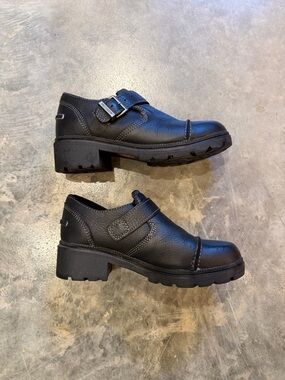 Women’s Harley Davidson Platform Chunky Leather Shoes